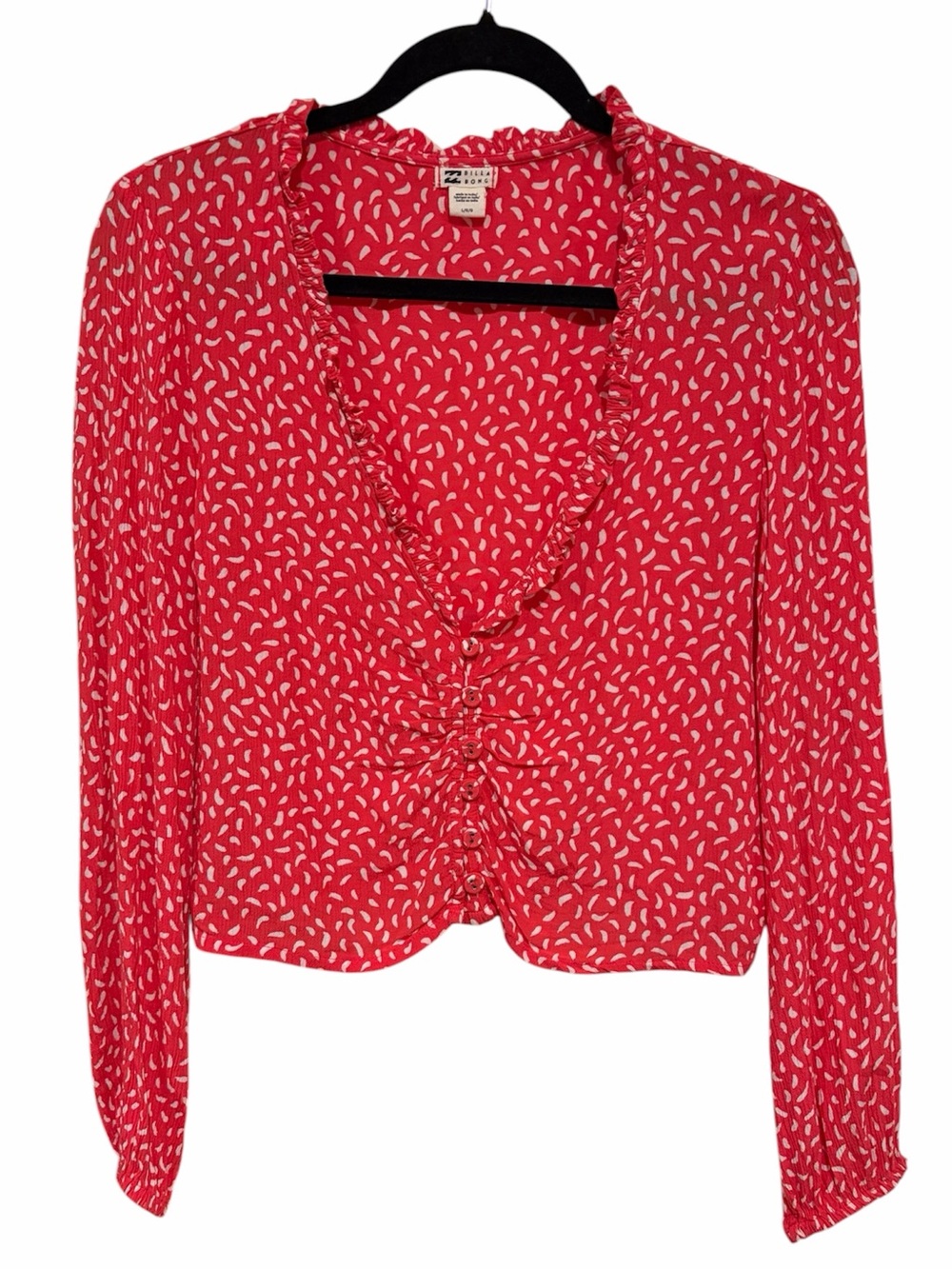 Billabong Red Starry Nights Button Blouse
